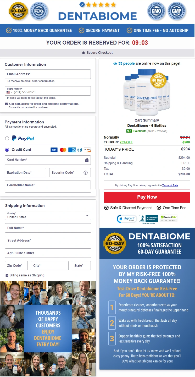dentabiome dentabiome-secure-checkout-page